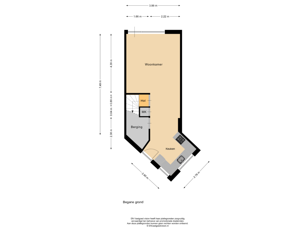 View floorplan of Begane grond of Anthony Spatzierhof 19