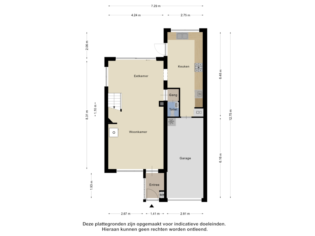 Bekijk plattegrond van Begane Grond van Bareel 29