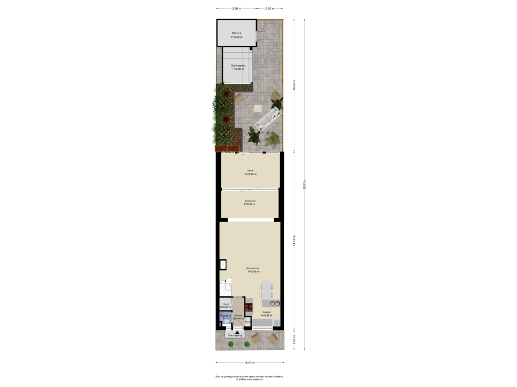 View floorplan of Begane Grond Tuin of Smetanastraat 21