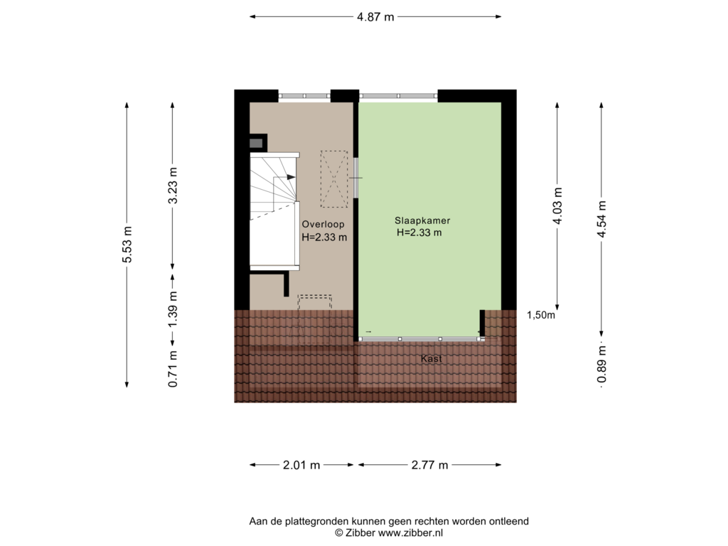 View floorplan of Tweede Verdieping of Smetanastraat 21