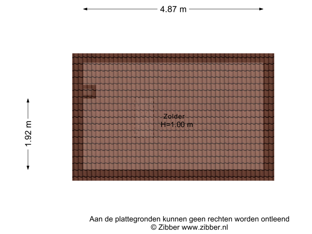 View floorplan of Zolder of Smetanastraat 21