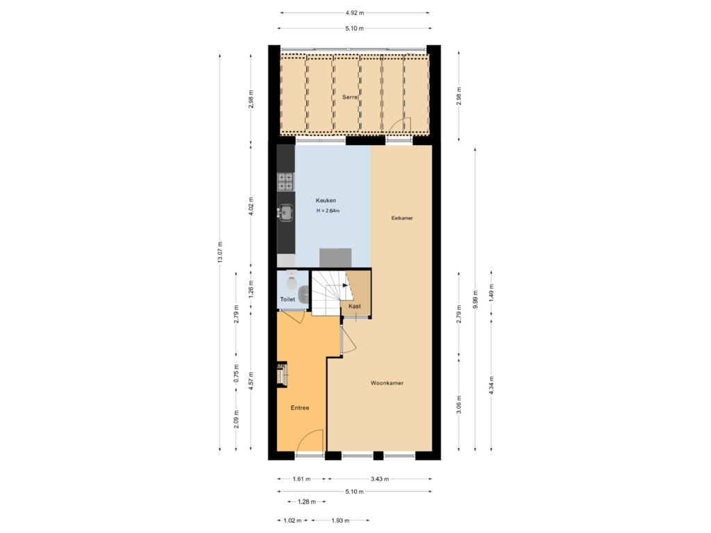 Bekijk plattegrond van Begane grond van Rehobothstraat 40