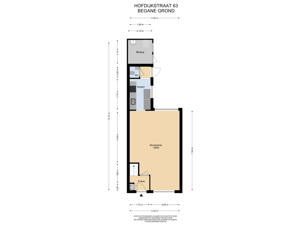 Bekijk plattegrond van Begane Grond van Hofdijkstraat 63