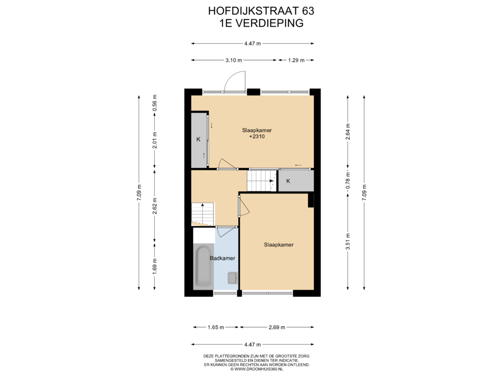 Bekijk plattegrond van 1E Verdieping van Hofdijkstraat 63