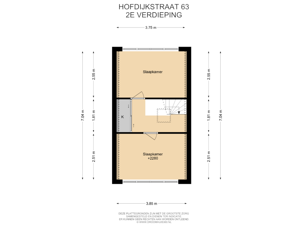 Bekijk plattegrond van 2E Verdieping van Hofdijkstraat 63