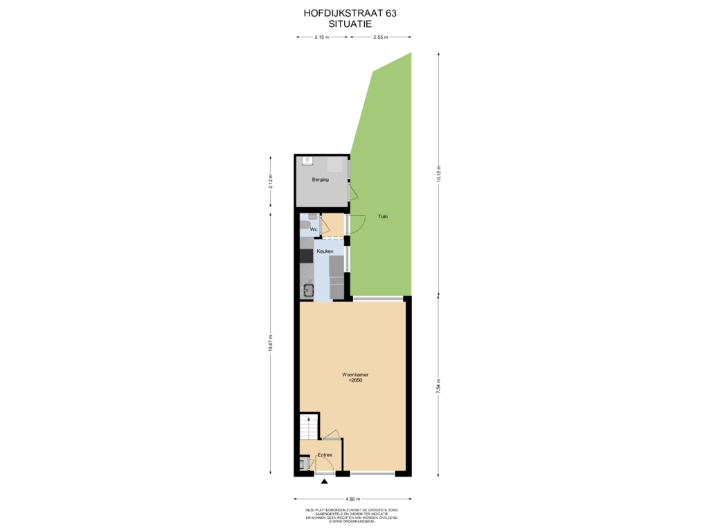 Bekijk plattegrond van Situatie van Hofdijkstraat 63