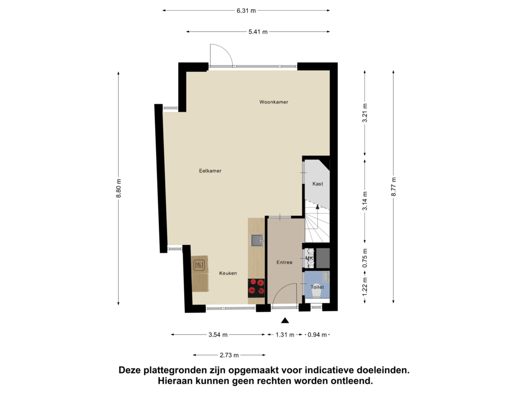 View floorplan of Begane Grond of Ree 3