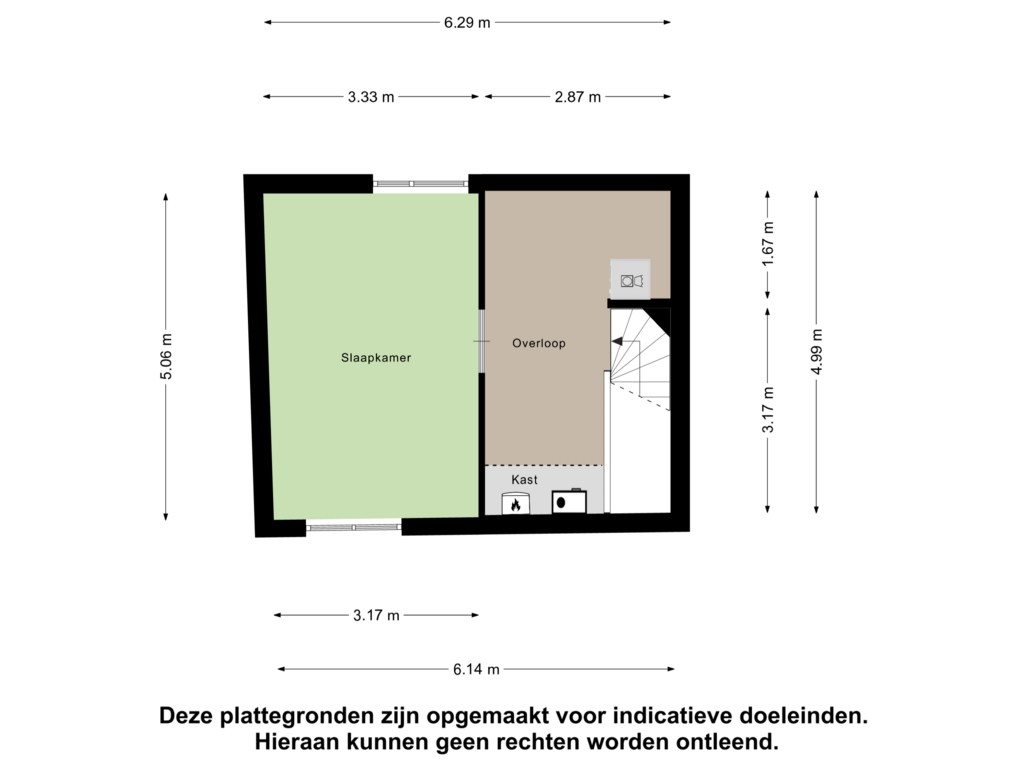 View floorplan of Tweede Verdieping of Ree 3