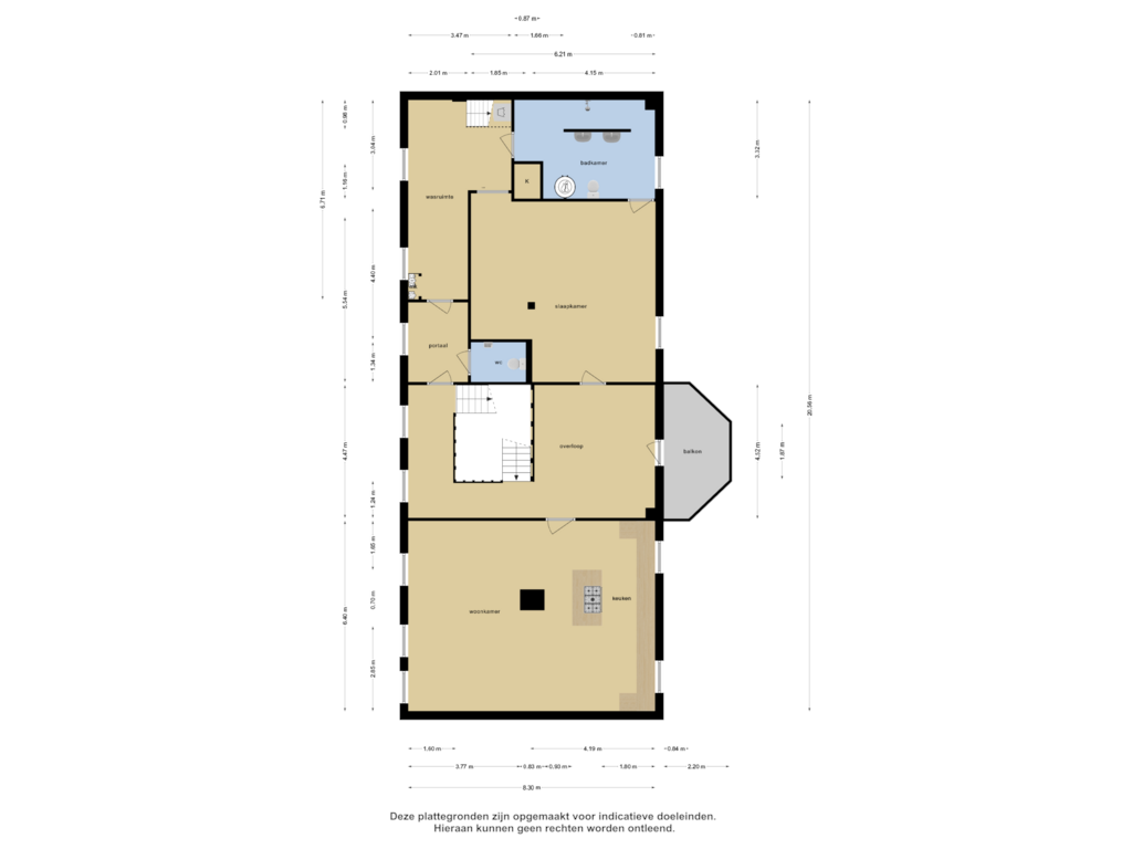 View floorplan of Eerste Verdieping of Bonengang 19