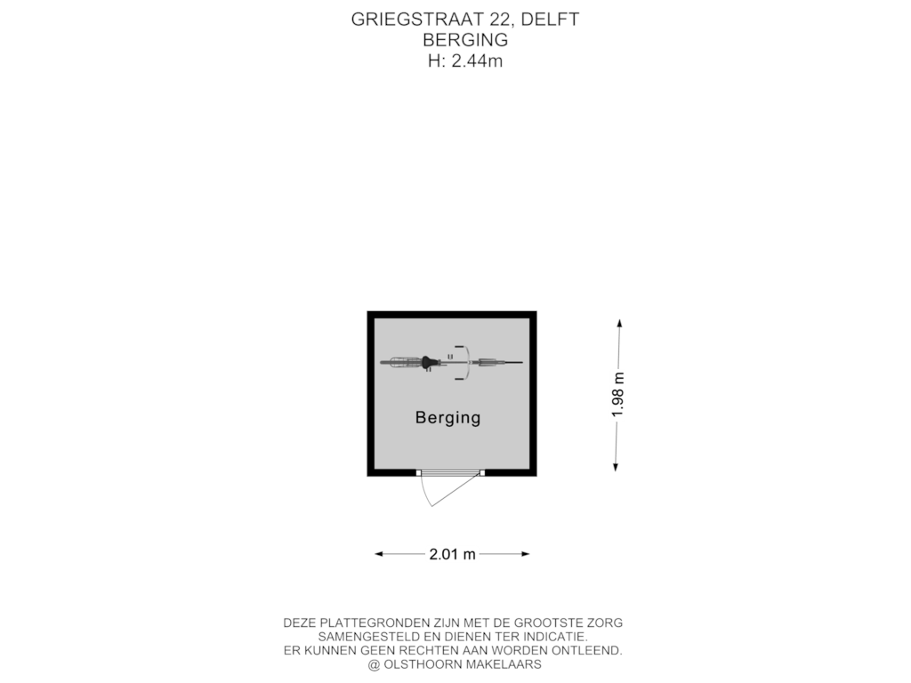 View floorplan of Berging of Griegstraat 22