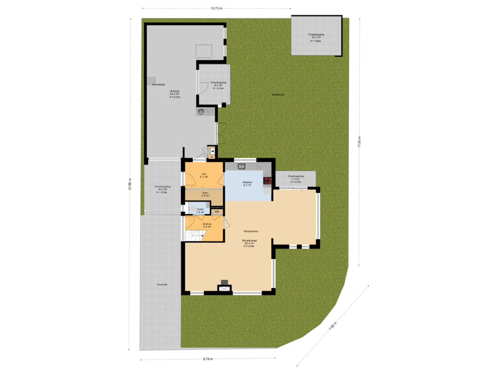 View floorplan of Situatie of Grienkamp 2