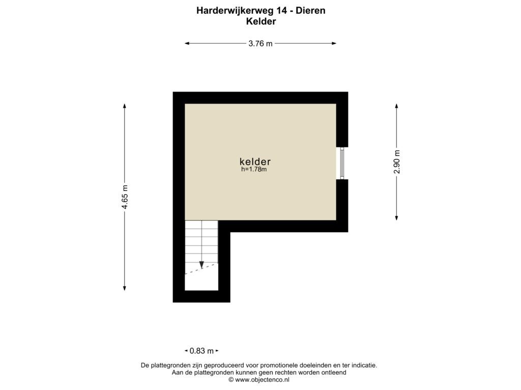 Bekijk plattegrond van KELDER van Harderwijkerweg 14