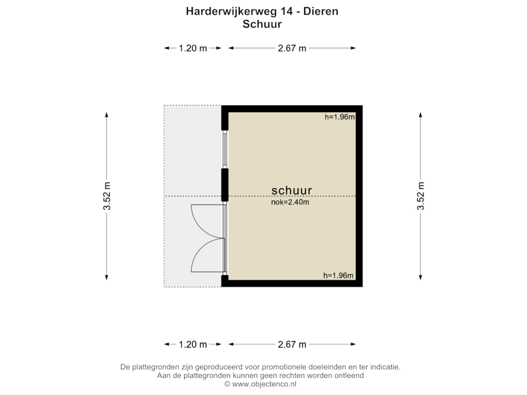 Bekijk plattegrond van SCHUUR van Harderwijkerweg 14