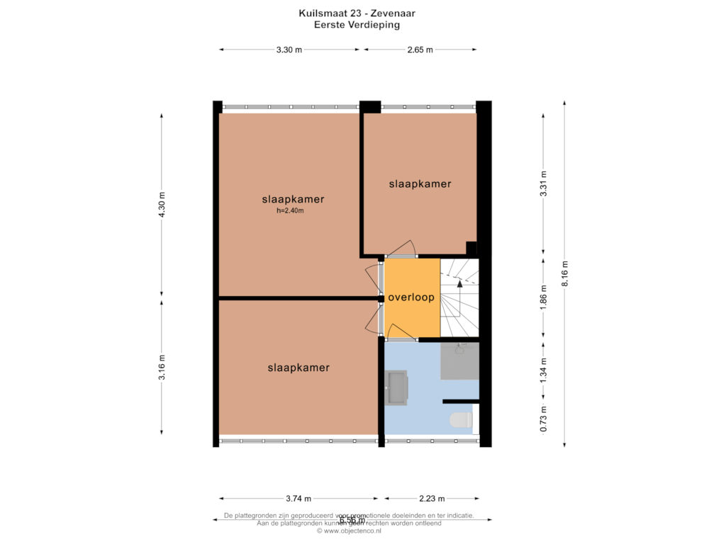 Bekijk plattegrond van Eerste Verdieping van Kuilsmaat 23