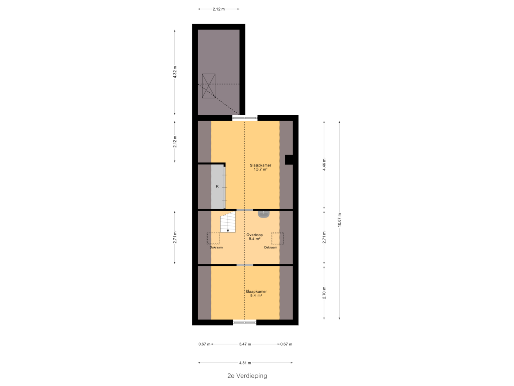 Bekijk plattegrond van 2e Verdieping van Albrecht Beijlinggracht 38