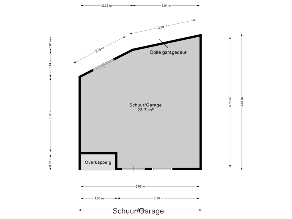 Bekijk plattegrond van Schuur/Garage van Albrecht Beijlinggracht 38