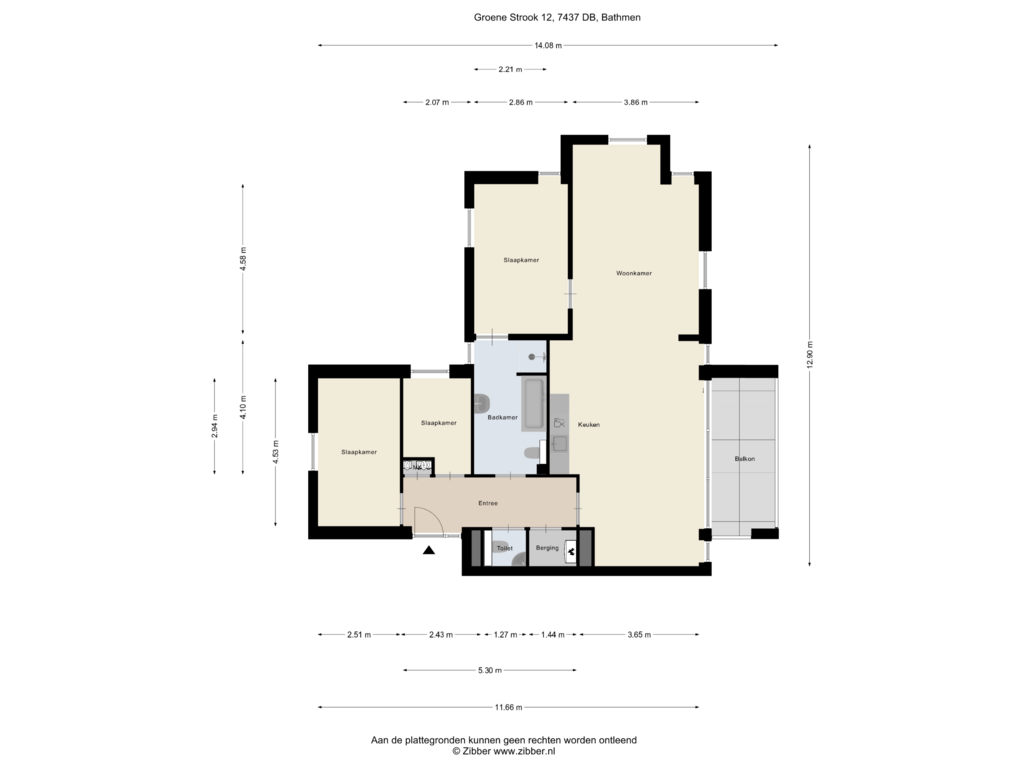 Bekijk plattegrond van Appartement van Groene Strook 12