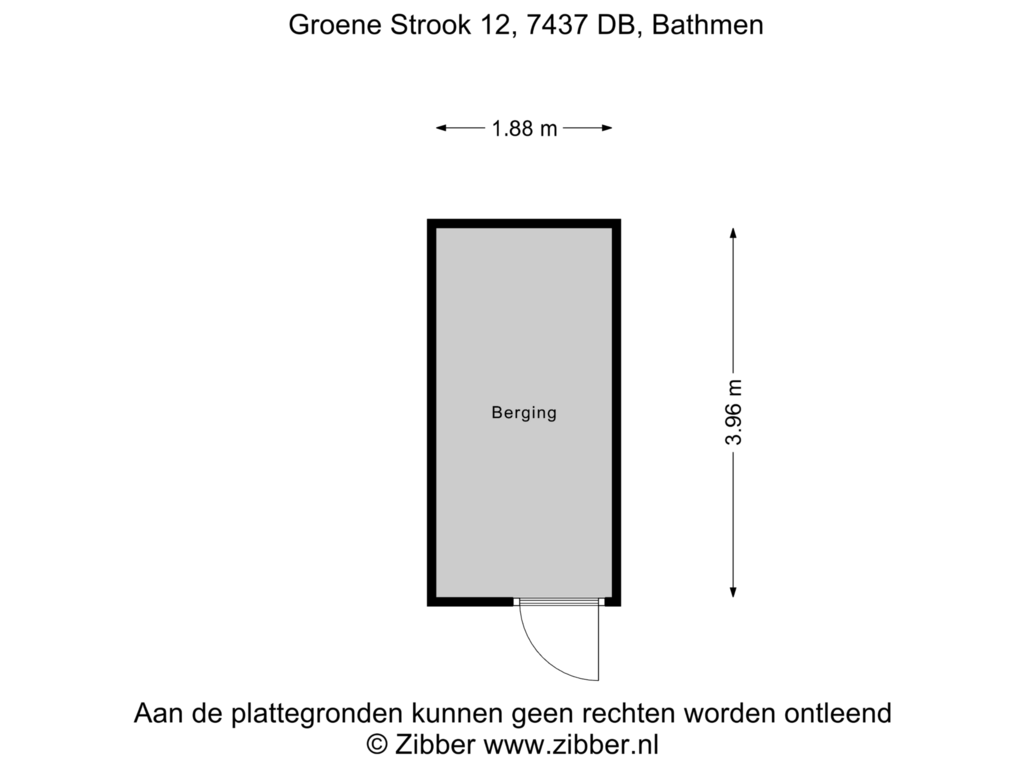 Bekijk plattegrond van Berging van Groene Strook 12