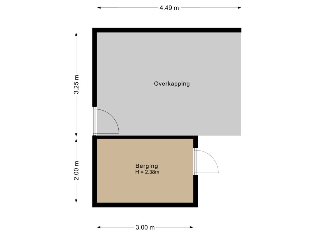 Bekijk plattegrond van Berging van Badweg 14