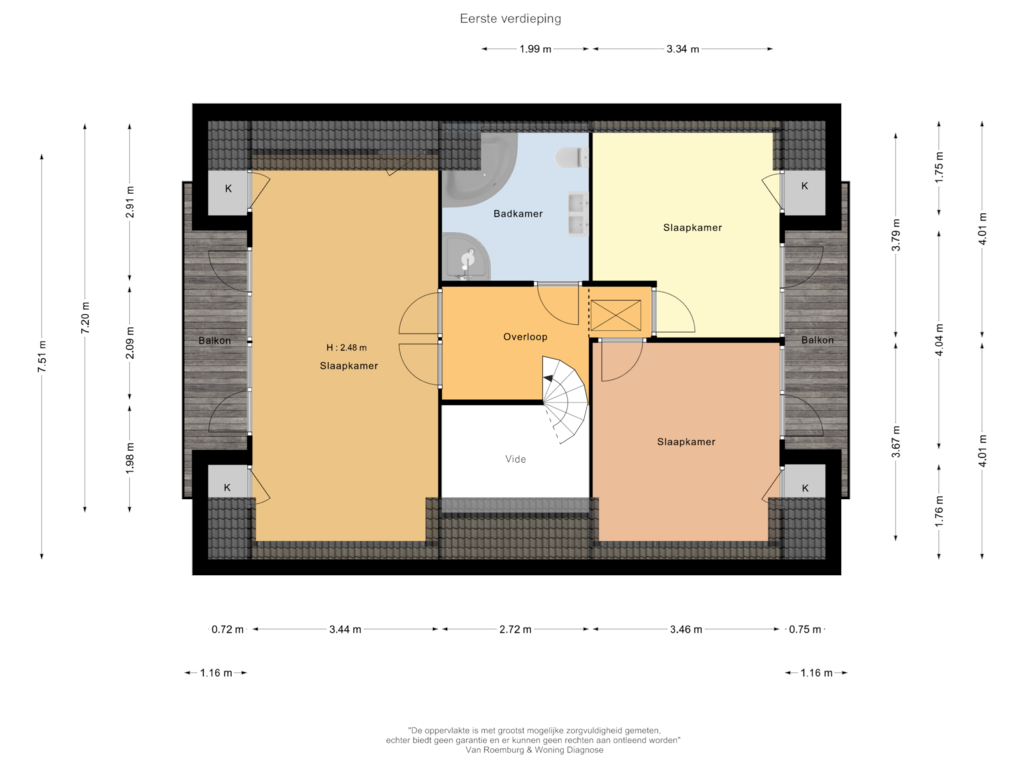 View floorplan of Eerste verdieping of Ermgardlaan 7