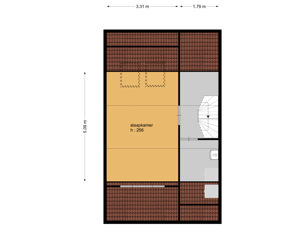 View floorplan of 2e verdieping of Fazantenhof 1