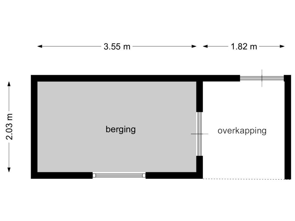 View floorplan of berging of Fazantenhof 1