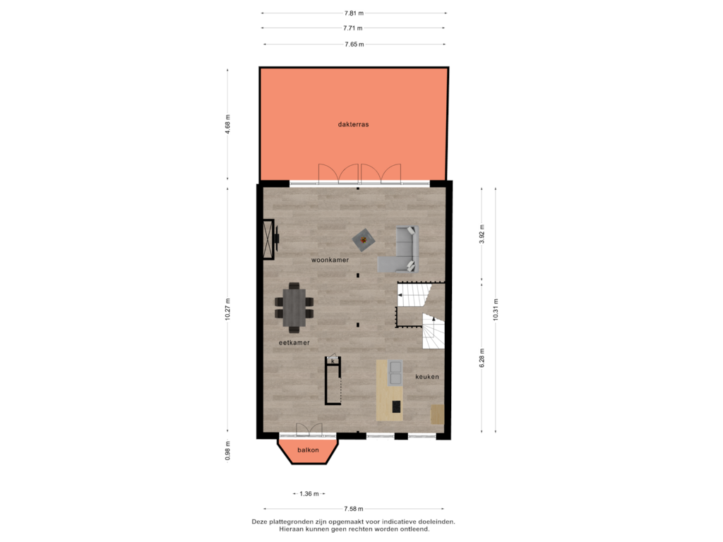 Bekijk plattegrond van 1e verdieping van Loskade 43