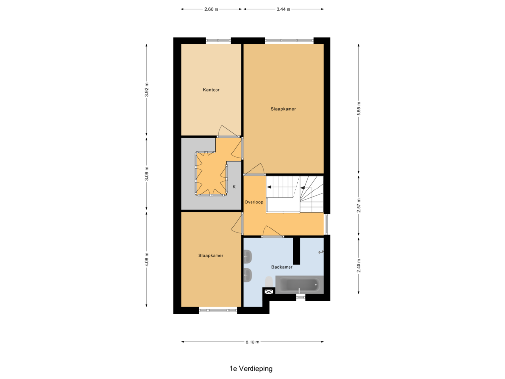 Bekijk plattegrond van 1e Verdieping van Thea Beckmanweg 15