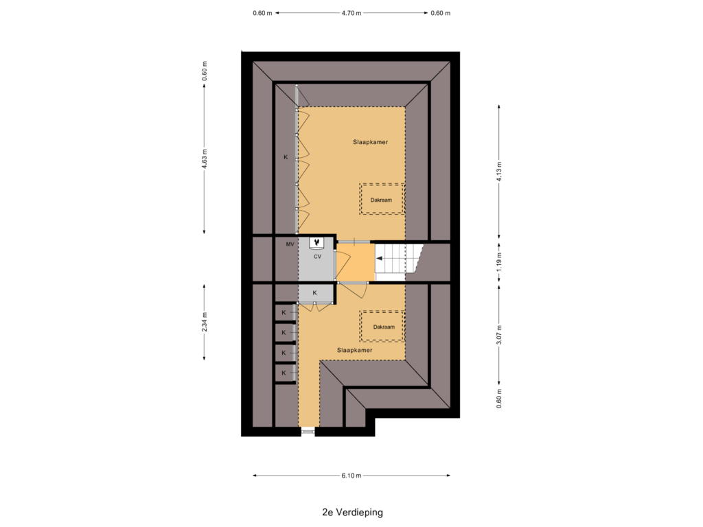 Bekijk plattegrond van 2e Verdieping van Thea Beckmanweg 15