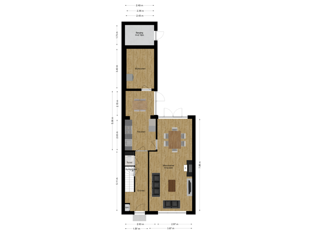 Bekijk plattegrond van Begane grond van Leeuwenbekstraat 31