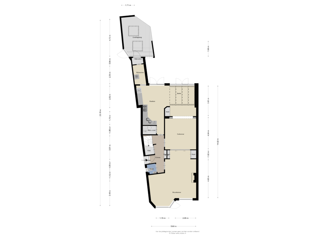 View floorplan of Begane grond of Rhijngeesterstraatweg 112