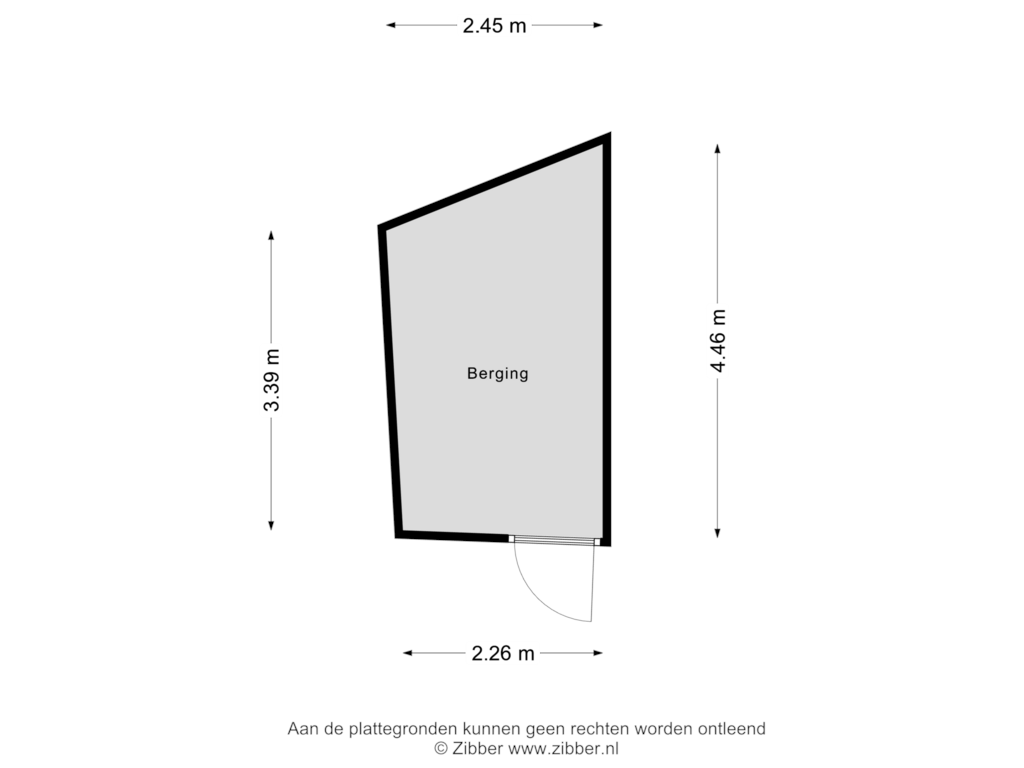 View floorplan of Berging of Rhijngeesterstraatweg 112