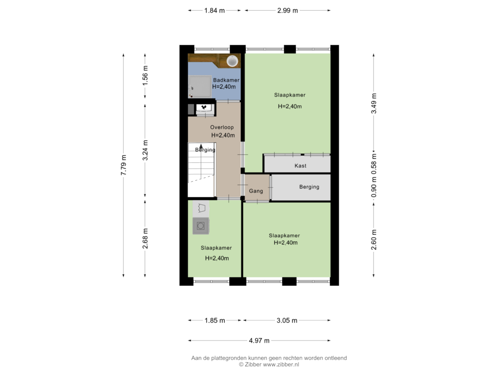 Bekijk plattegrond van Eerste Verdieping van Tieselensstraat 23