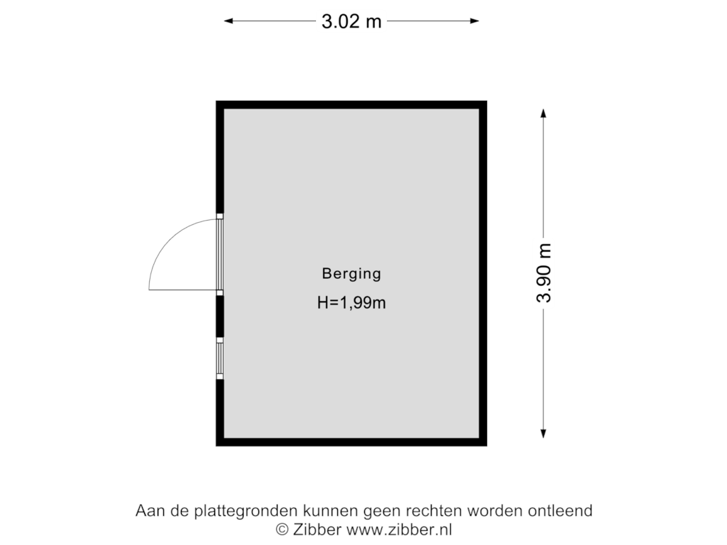 Bekijk plattegrond van Berging van Tieselensstraat 23