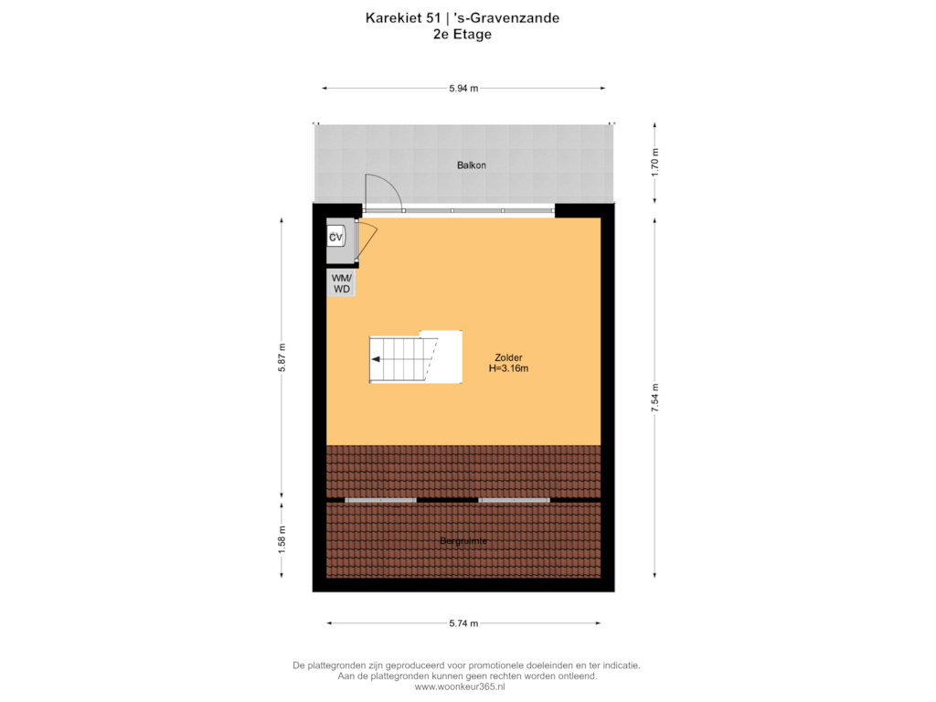 Bekijk plattegrond van 2e Etage van Karekiet 51