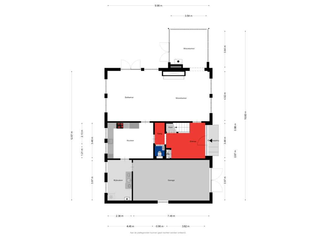 View floorplan of Begane Grond of Vlasweel 27