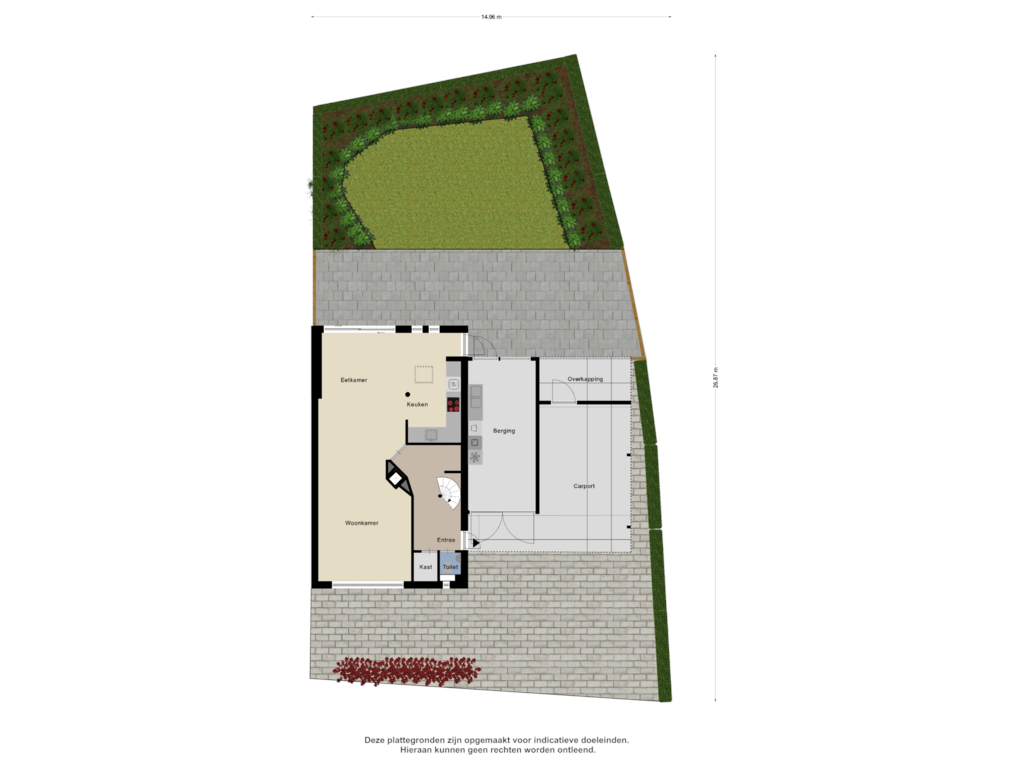 Bekijk plattegrond van Begane Grond tuin van Alardusdreef 1