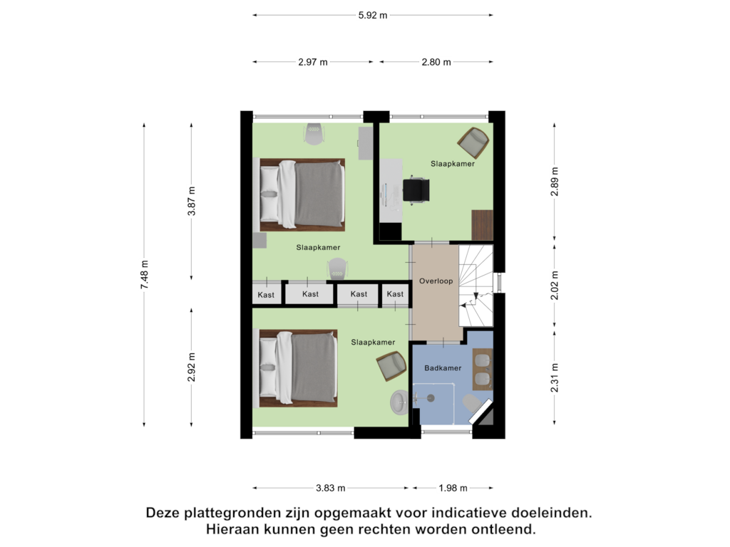 Bekijk plattegrond van Eerste Verdieping van Alardusdreef 1