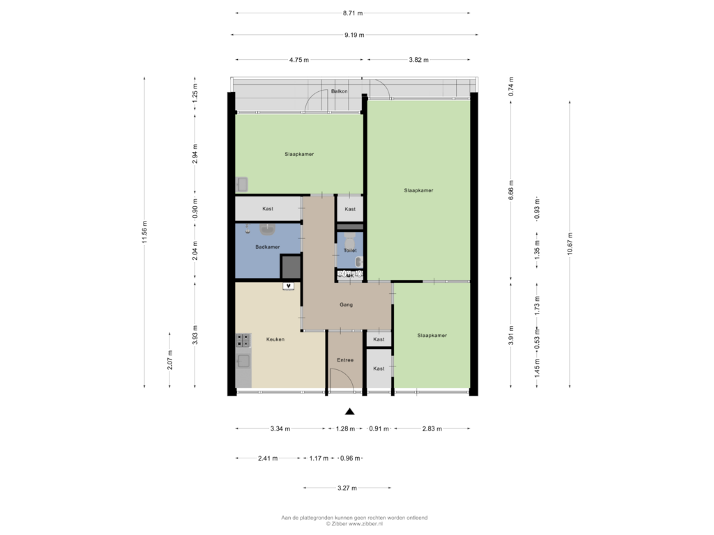 Bekijk plattegrond van Appartement van Avondsterlaan 74