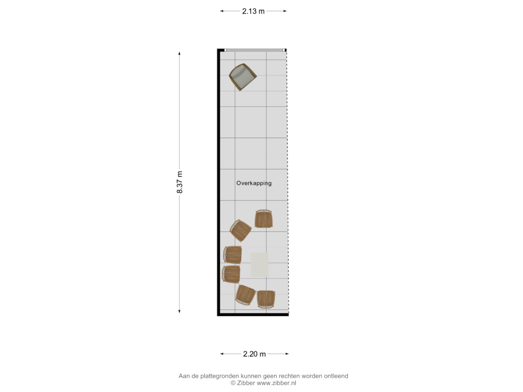 View floorplan of Overkapping of Waterstraat 3-A