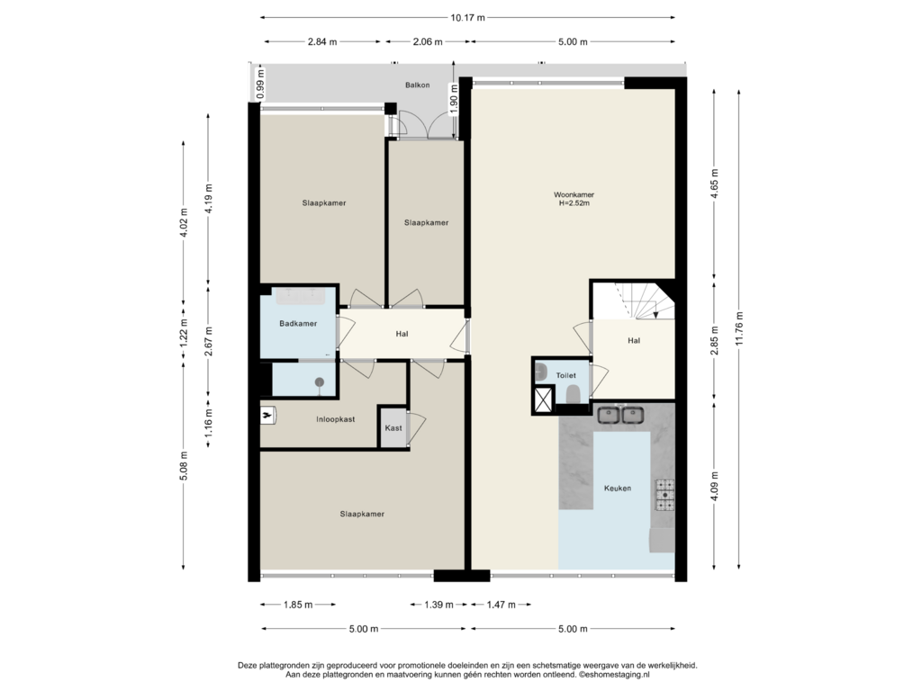 View floorplan of 1e Verdieping of Santhorst 19