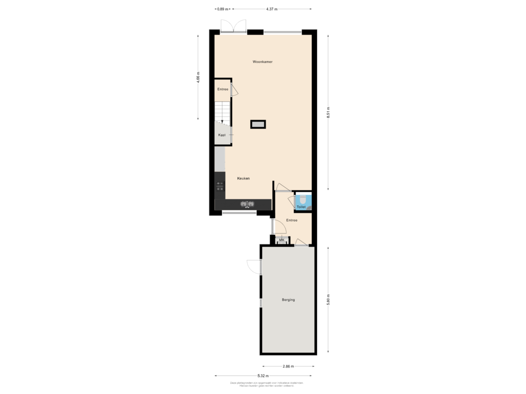 Bekijk plattegrond van Begane grond van Keizerskroon 36