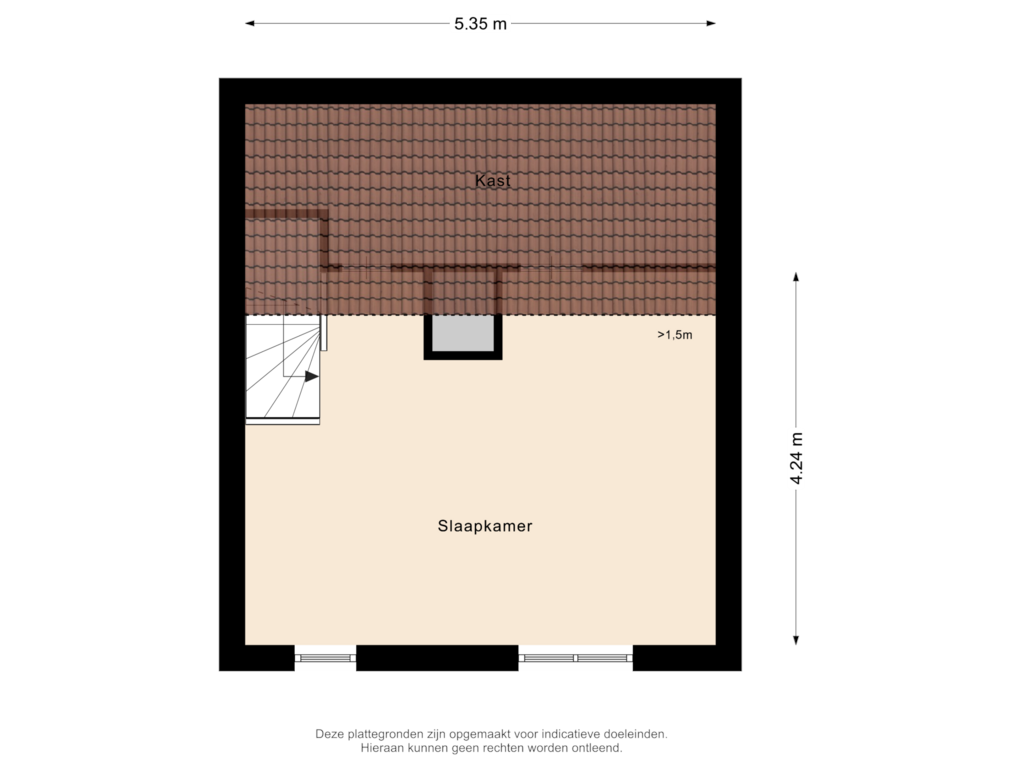 Bekijk plattegrond van Tweede verdieping van Keizerskroon 36