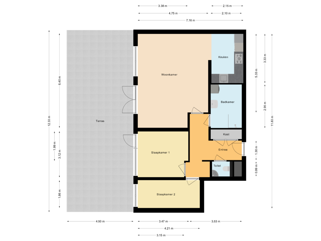 Bekijk plattegrond van Appartement van Boulevard 40