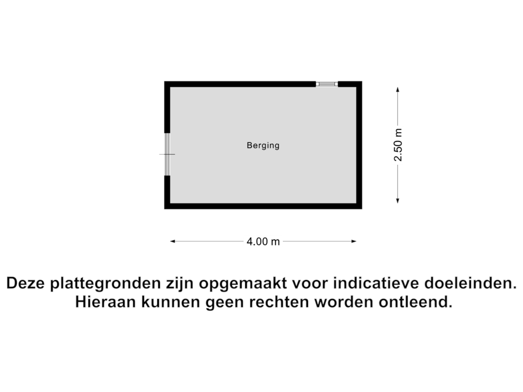 Bekijk plattegrond van Berging van Prinses Wilhelminastraat 2