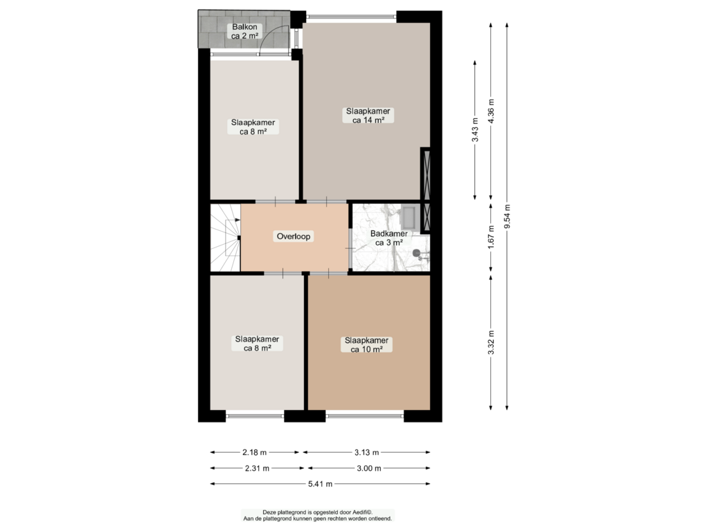 View floorplan of Derde verdieping of Sabotagelaan 88