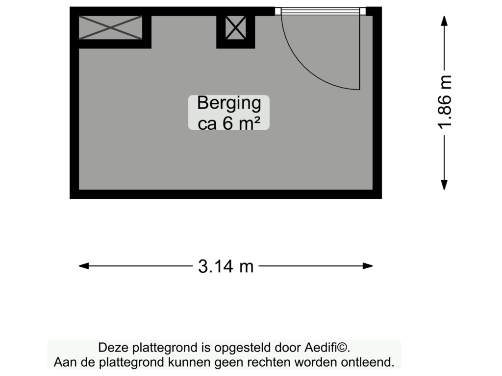 View floorplan of Berging of Sabotagelaan 88