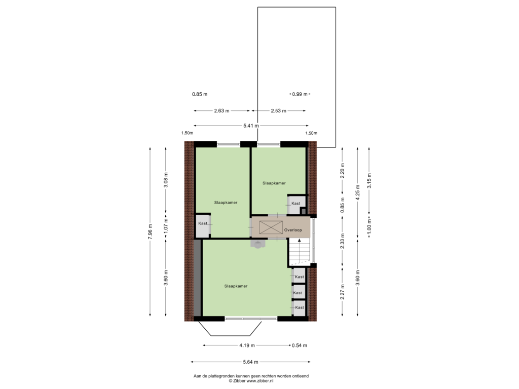 Bekijk plattegrond van Eereste Verdieping van Comm d Vos v Steenwijklaan 53