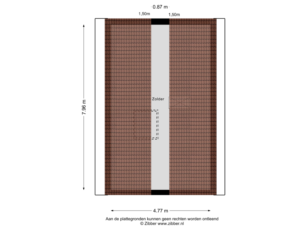 Bekijk plattegrond van Zolder van Comm d Vos v Steenwijklaan 53