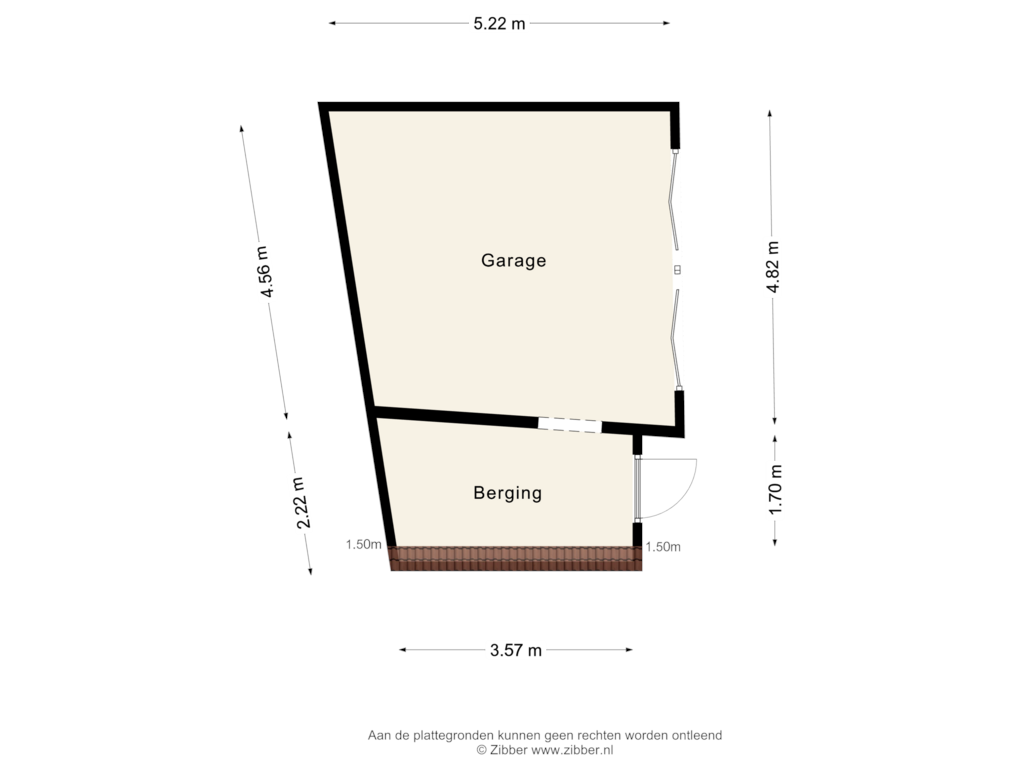 Bekijk plattegrond van Garage 2 van Kloosterstraat 8-A